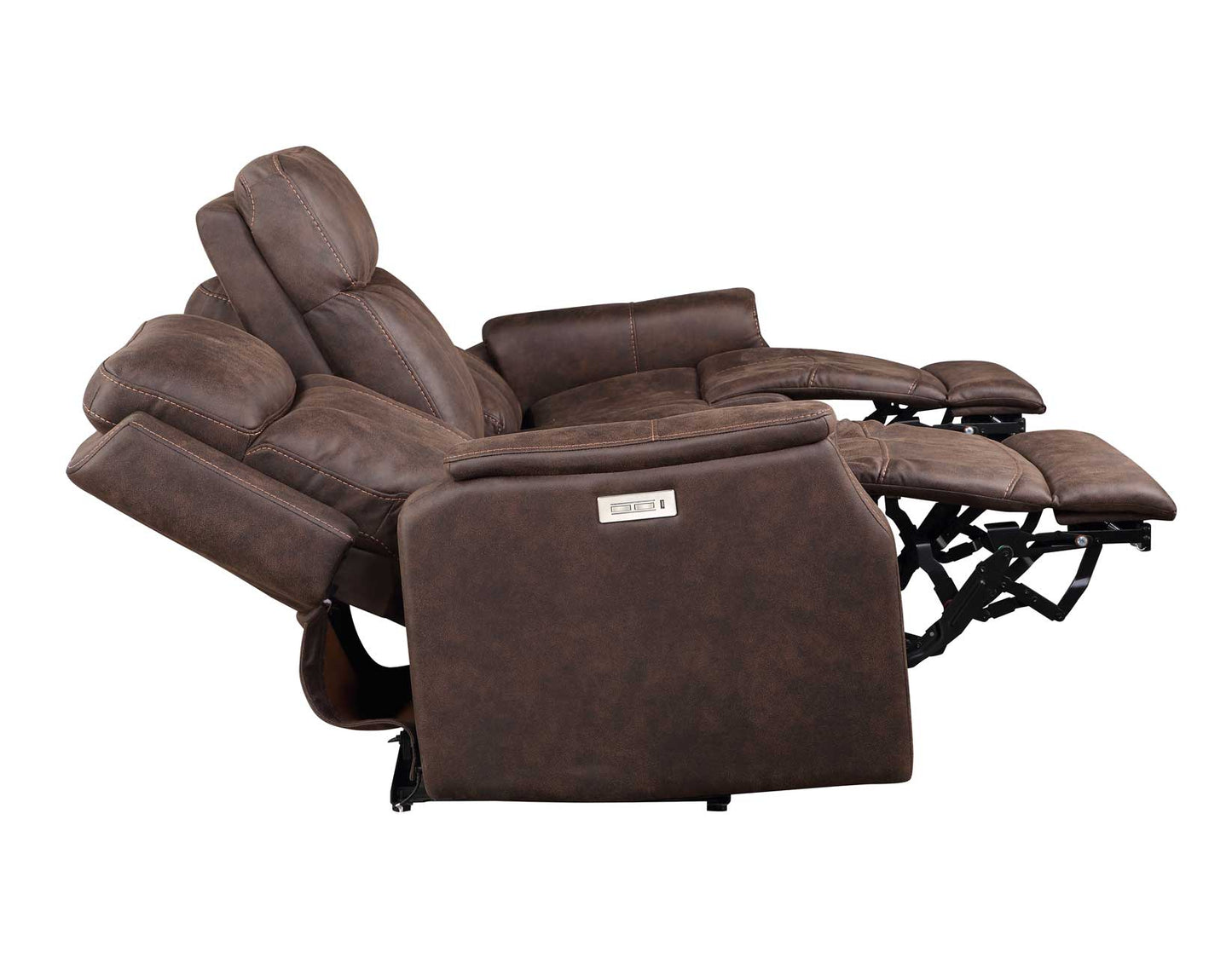 Valencia Dual-Power Walnut Reclining Sofa & Loveseat