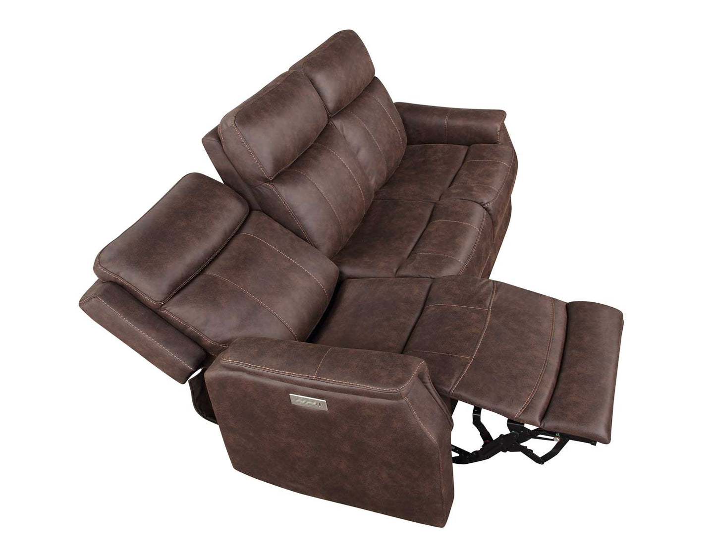 Valencia Dual-Power Walnut Reclining Sofa & Loveseat