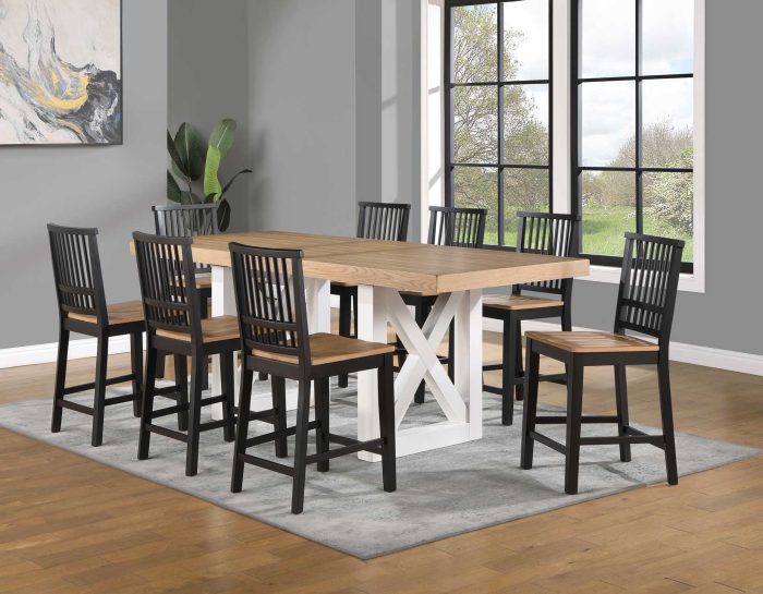 Magnolia 5-Piece 80-96-inch Counter Height Dining Set (Table & 4 Counter Chairs)