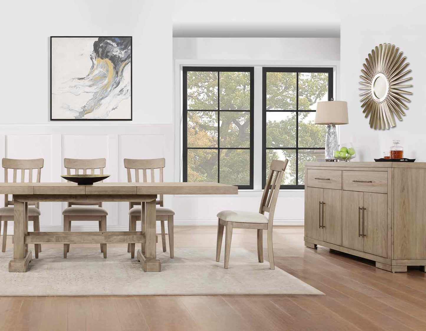 Napa 72-108-inch Dining Table & Side Chairs