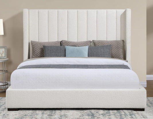 Pearson King Bed, Cream Velvet
