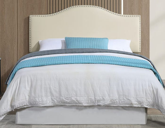Zoe Queen/Full Cream Vegan Leather Headboard