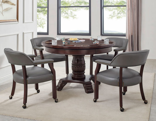 Tournament Game Table and Chairs, Gray