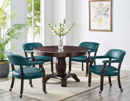 Tournament Game Table and Chairs, Teal