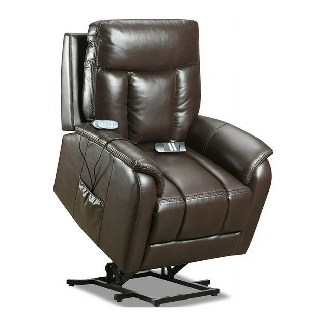 Jamey Chocolate Dual Power Lift Chair w/ Heat & Message