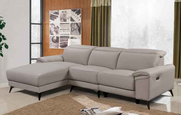 LeatherAire Fabric 3pc Dual Power Reclining Sectional