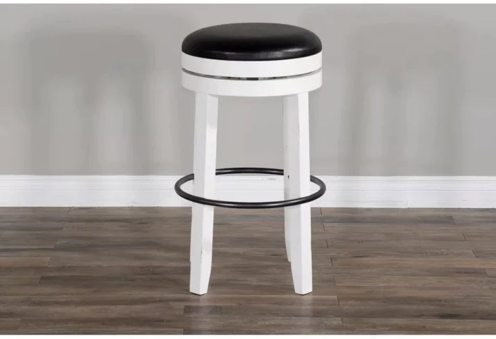 Carriage House Swivel Bar Stool with Cushion Seat