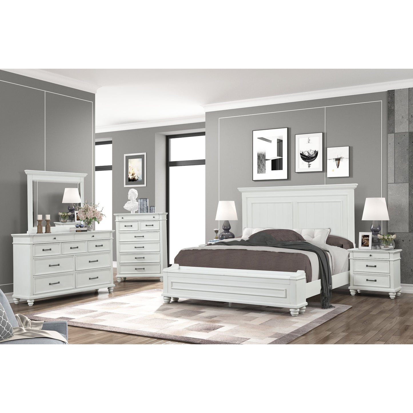 Cottage Panel Storage Bed, Dresser, Chest & Nightsands