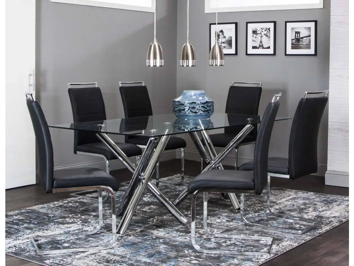 Mantis Dining Table & Chairs Available in Grey, White & Black