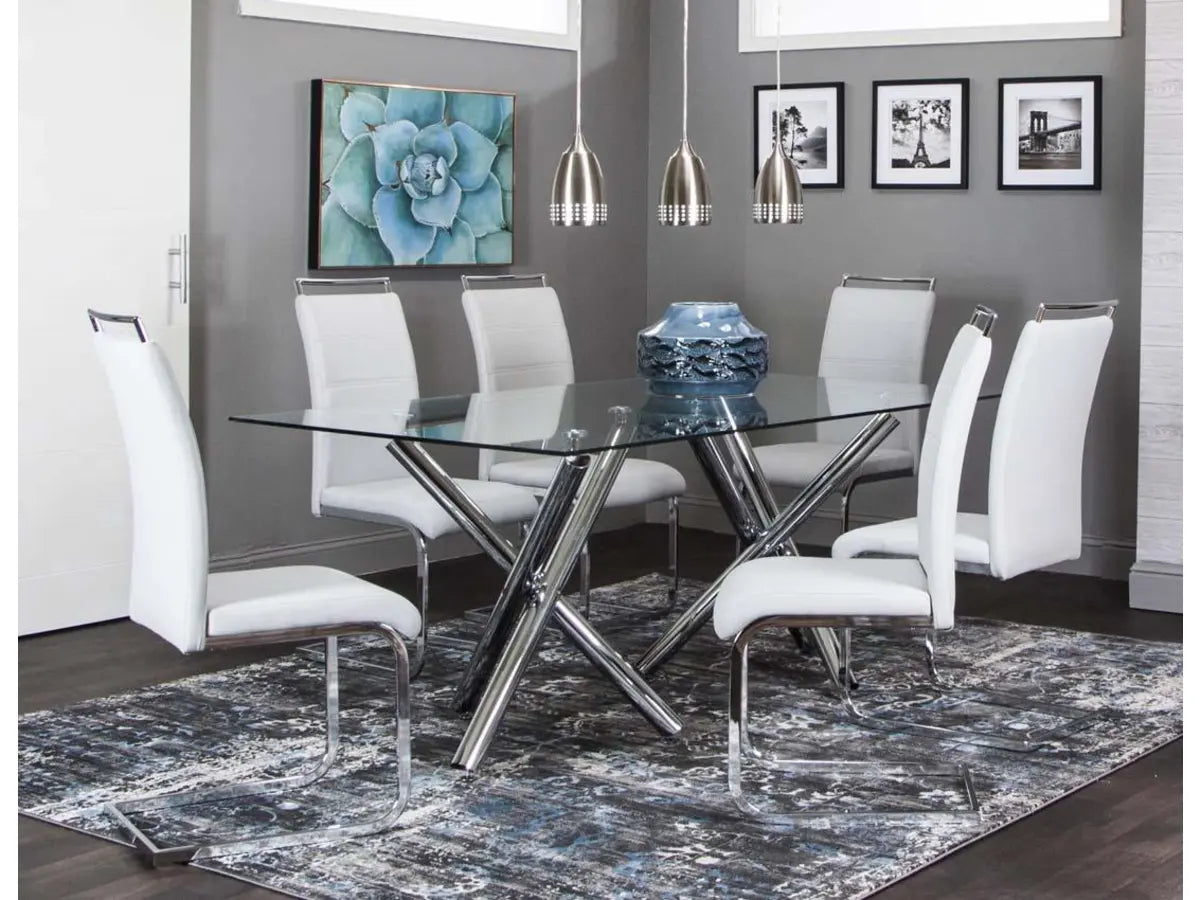 Mantis Dining Table & Chairs Available in Grey, White & Black