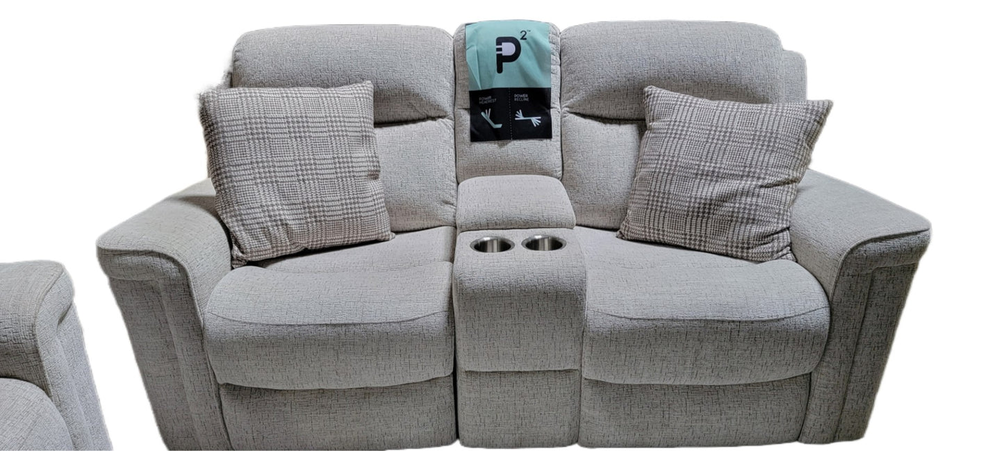 Dual Power Fabric Sofa & Loveseat