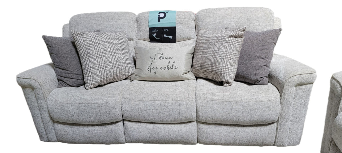 Dual Power Fabric Sofa & Loveseat