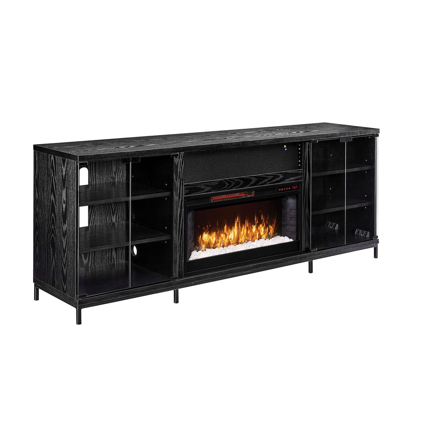 Greentouch Fullerton 70 in Electric Fireplace With Bluetooth Sound System