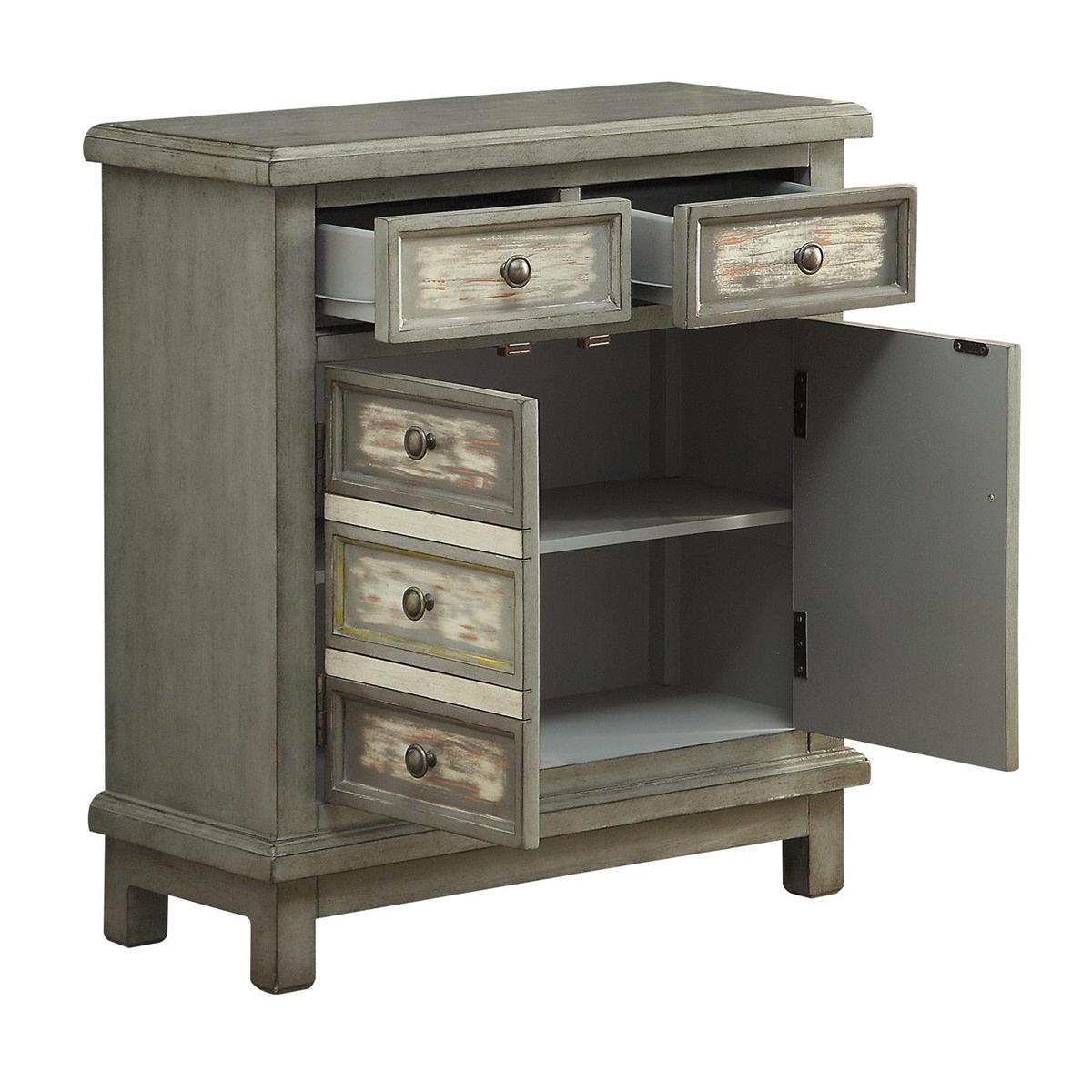 Homestead Gray 2 Drawer 2 Door Cabinet With Shelf