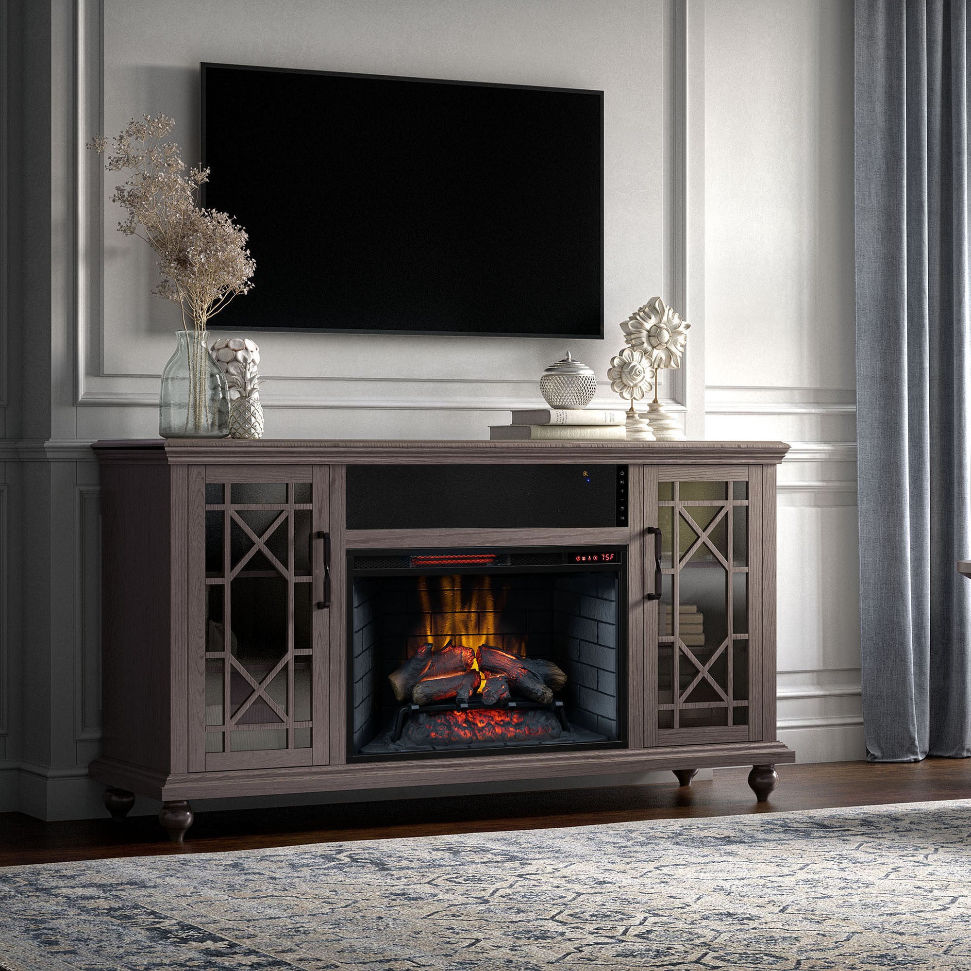 Greentouch fireplace tv stand deals