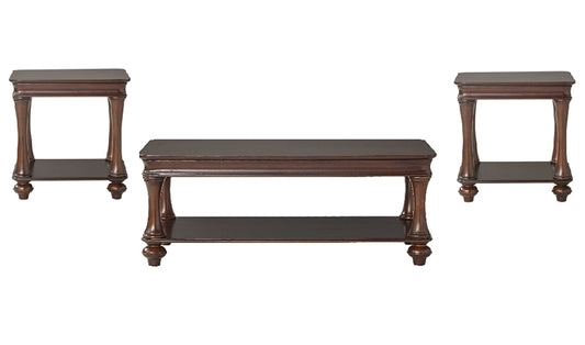 Brown 3pc Table Set