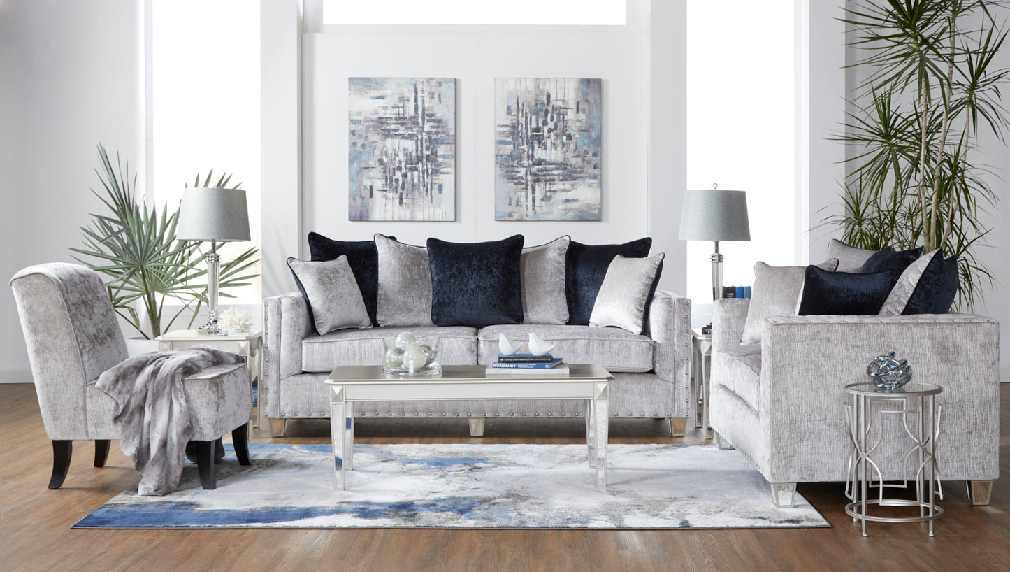 3pc Mirror Leg Table Set