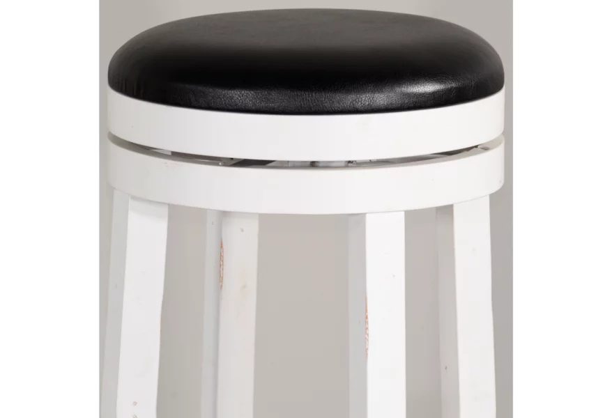 Carriage House Swivel Bar Stool with Cushion Seat