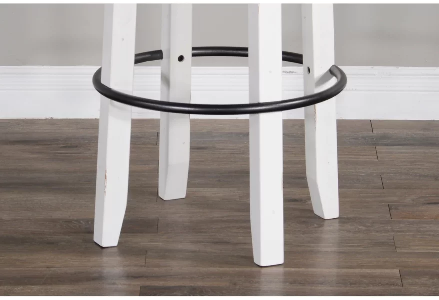 Carriage House Swivel Bar Stool with Cushion Seat