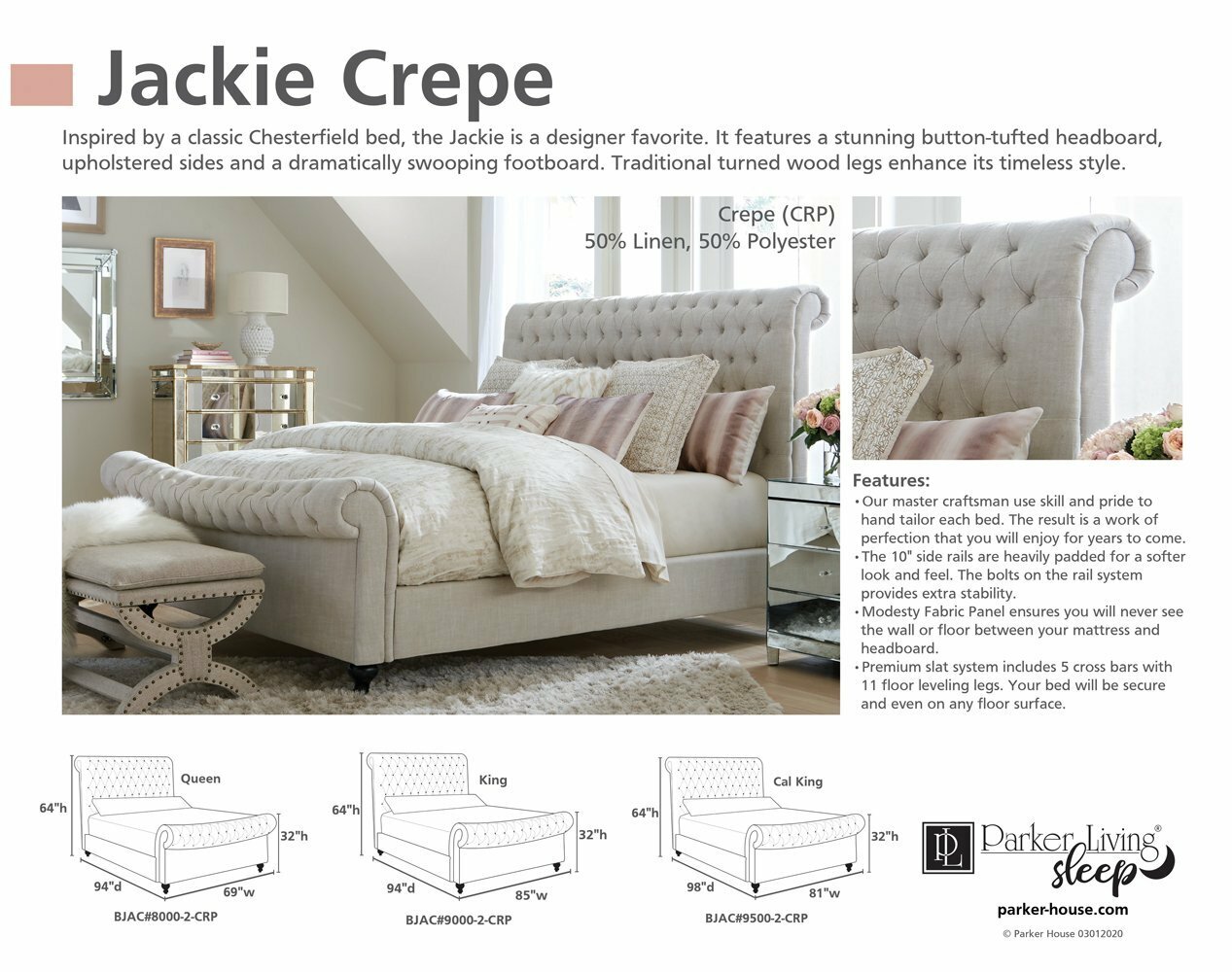 Jackie Upholstered Bed