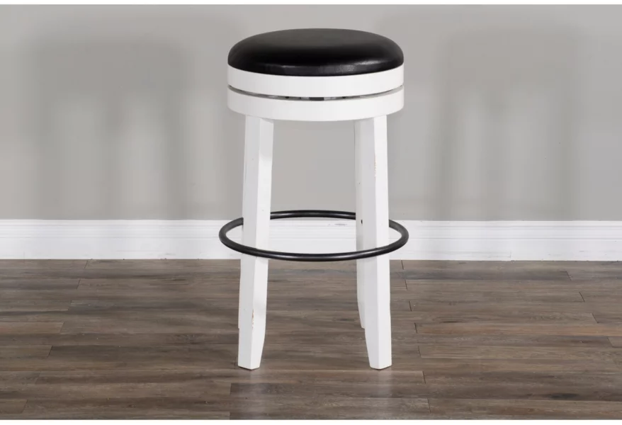 Carriage House Swivel Bar Stool with Cushion Seat