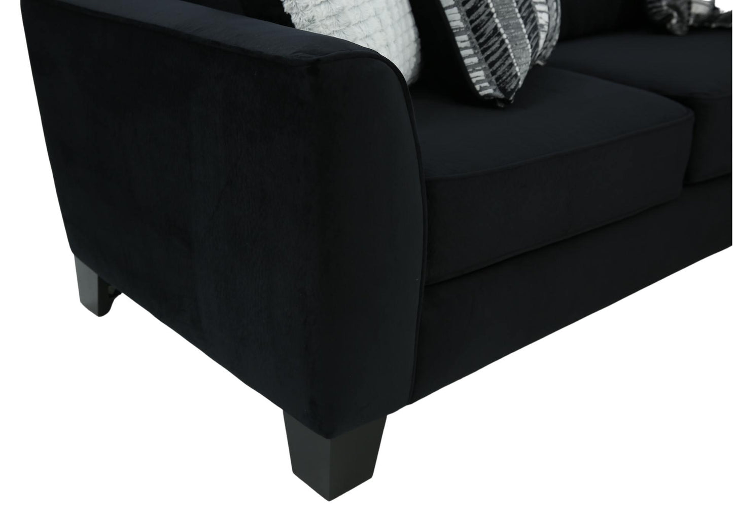 Groovy Black Sectional