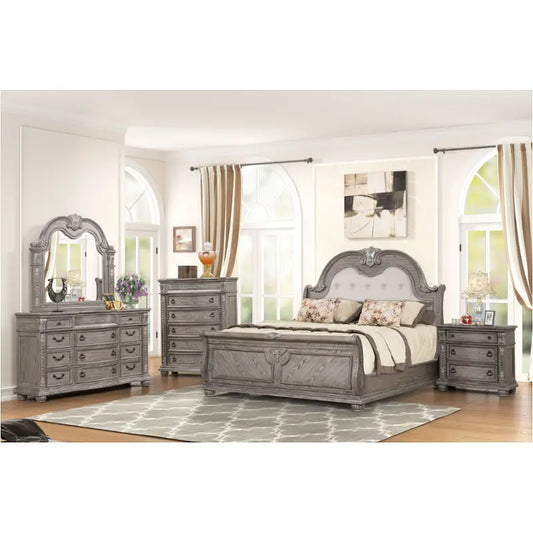 Upholstery/Wood Sleigh Bedroom