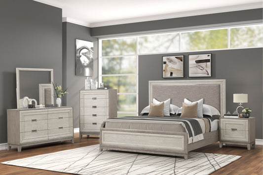 0424 Bedroom Bed-Dresser-Mirror-Chest-Nightstand