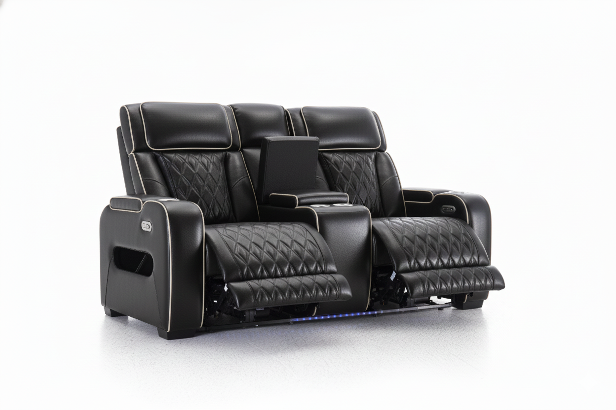 Black Reclining Sofa-Loveseat-Recliner