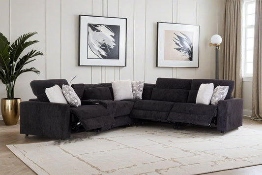 1032 Power Black Sectional