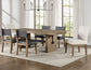 Aubrey Waxed Driftwood Dining Table & Chairs (78-96" Table Top w/18-inch Leaf)