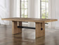 Aubrey Waxed Driftwood Dining Table & Chairs (78-96" Table Top w/18-inch Leaf)