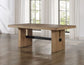 Aubrey Waxed Driftwood Dining Table & Chairs (78-96" Table Top w/18-inch Leaf)