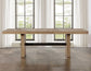 Aubrey Waxed Driftwood Dining Table & Chairs (78-96" Table Top w/18-inch Leaf)