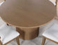 Colvin 52-inch Round Dining Table & Chairs, Brown
