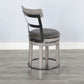 Alpine Gray 24"H or 30"H Swivel Barstool Cushion Seat