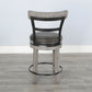 Alpine Gray 24"H or 30"H Swivel Barstool Cushion Seat