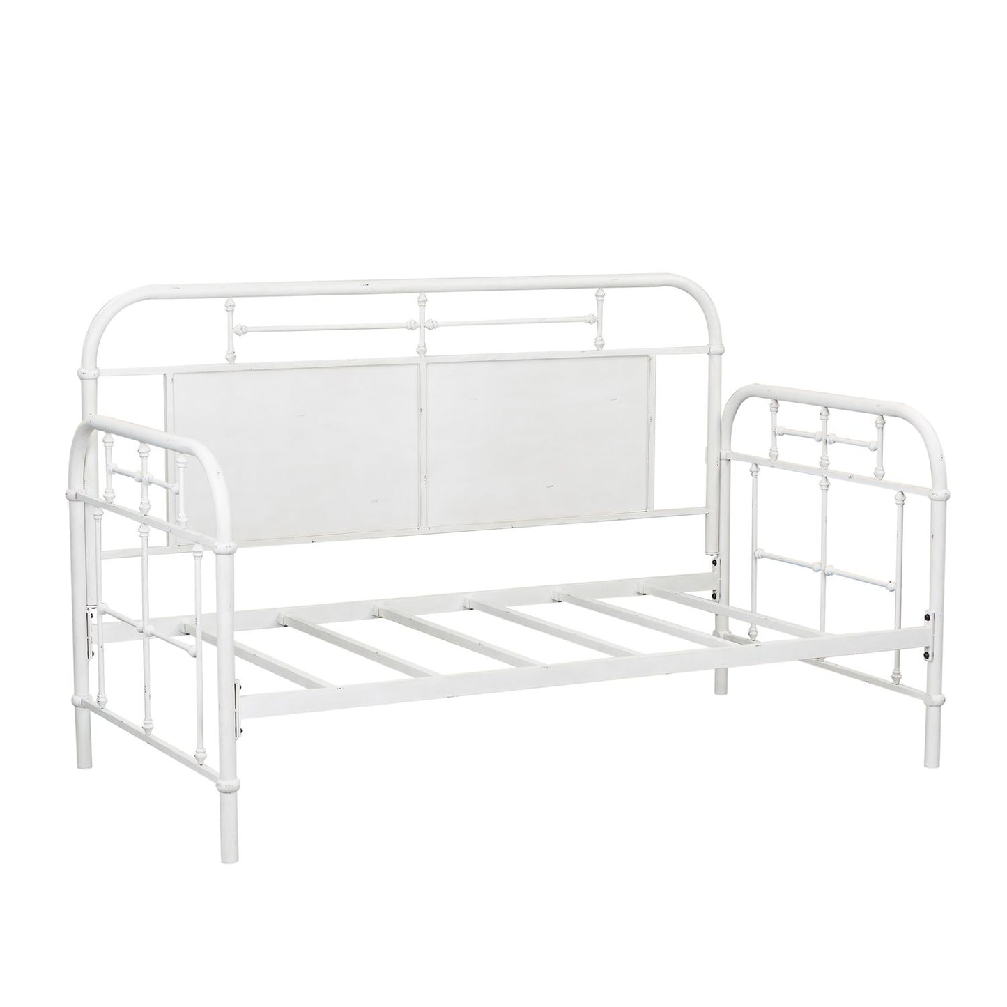 Vintage Series Twin Metal Day Bed With Optional Trundle - Antique White