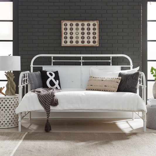 Vintage Series Twin Metal Day Bed With Optional Trundle - Antique White