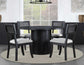 Colvin 52 inch Round Dining Table & Chairs, Black
