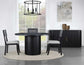 Colvin 52 inch Round Dining Table & Chairs, Black
