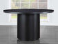 Colvin 52 inch Round Dining Table & Chairs, Black