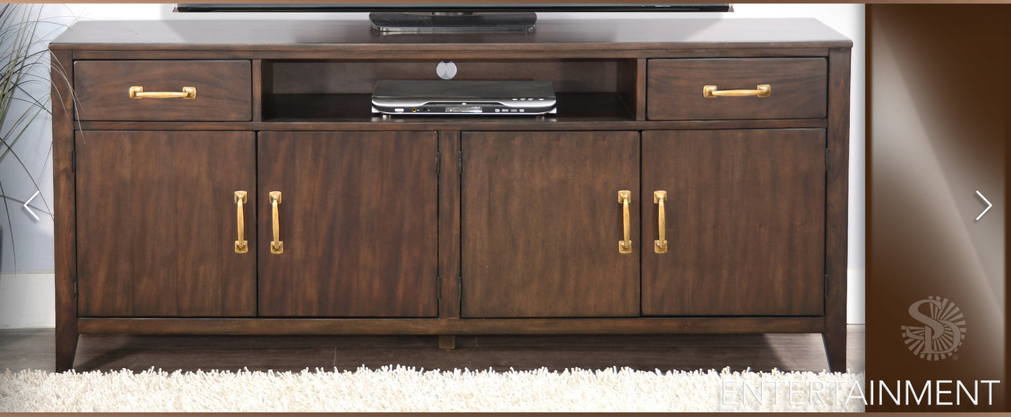 Brown TV Console Available in 52, 62 & 72 in