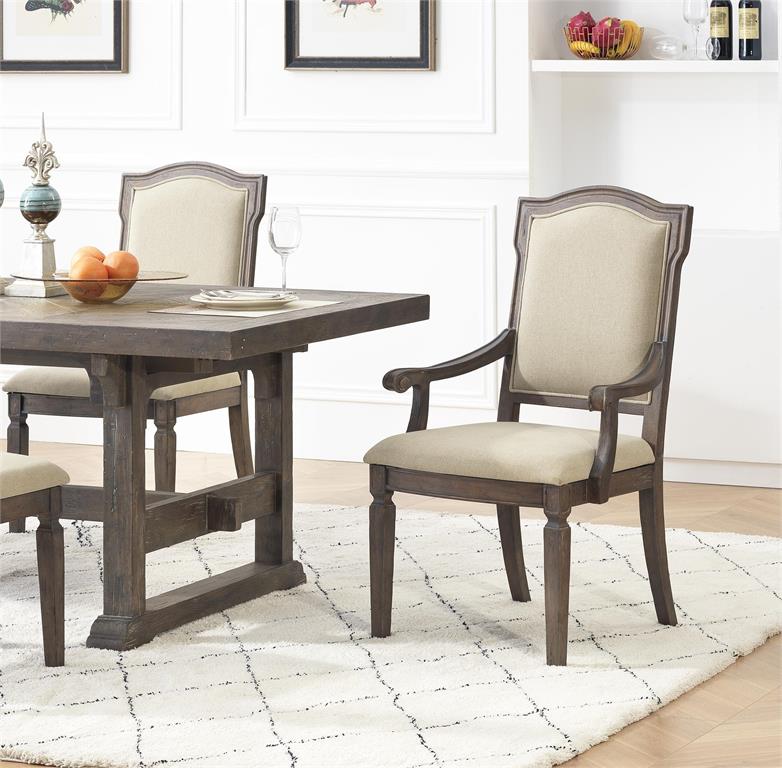 Sussex Russet Brown Dining Table & Chairs