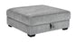 GRAY STORAGE OTTOMAN