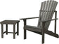 Renaissance Gray Wood Frame Stationary Adirondack Chair with Slat Seat