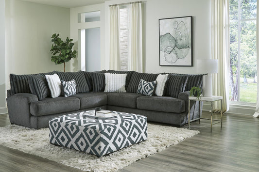 Tweed Gunmetal 2 piece Sectional