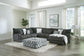 Tweed Gunmetal 3pc Sectional