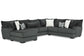 Tweed Gunmetal 3pc Sectional