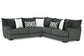 Tweed Gunmetal 2 piece Sectional